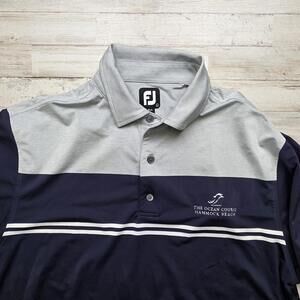 Footjoy Golf Polo Shirt Mens L The Ocean Course Hammock Beach Conservatory